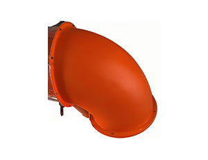 90 degree smooth tube with edge with edge, Dia 76cm