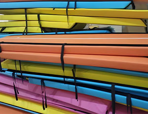 Trampoline padding with velcro