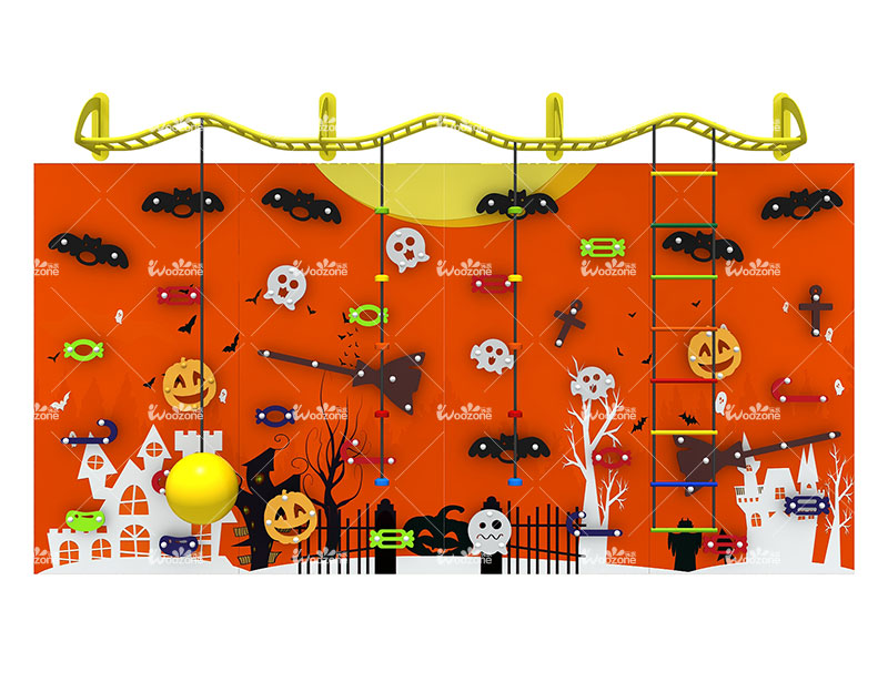 Customized Theme UV Painting Wooden Indoor Climbing Wall