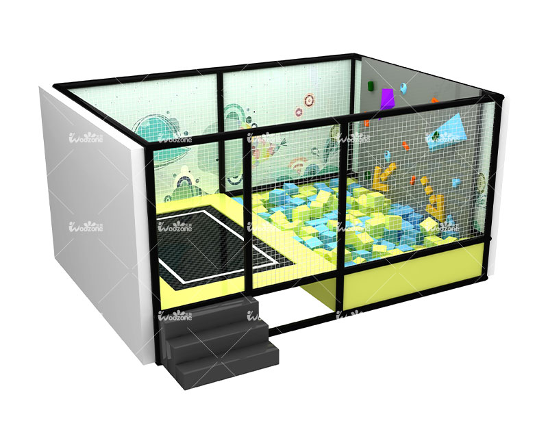 /Customzied Mini Kids Trampoline Park Equipment With Foam Pit And Climbing Wall