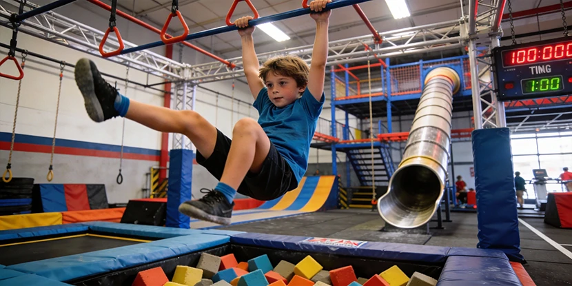 Cannonball Alley Ninja Warrior Obstacle Course