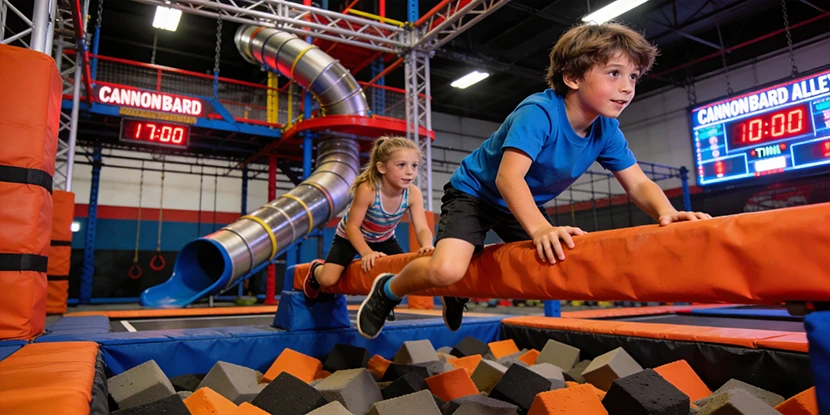Multi-Level Course with Tube Slide