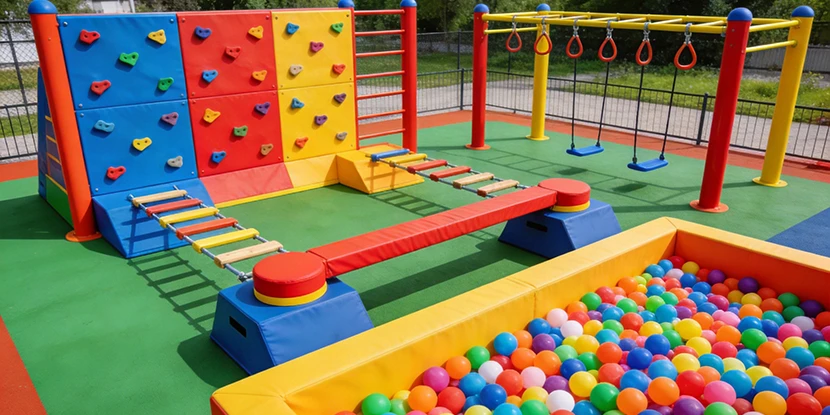 Cheap Commercial Ninja Warrior Playground Set 1554